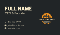 Lumberjack Forest Saw Business Card Design