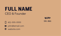 Rustic Textured Wordmark Business Card Image Preview