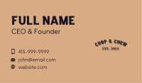 Rustic Textured Wordmark Business Card Image Preview