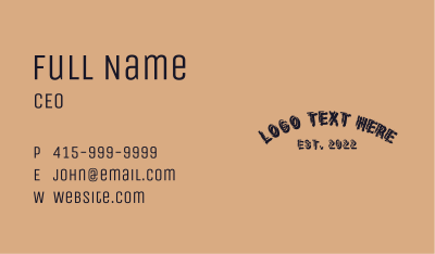 Rustic Textured Wordmark Business Card Image Preview