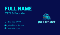 Bright Blue Dump Truck Business Card Design