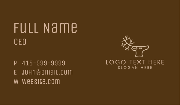 Reindeer Coffee Shop Business Card Design Image Preview