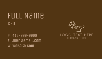 Reindeer Coffee Shop Business Card Image Preview
