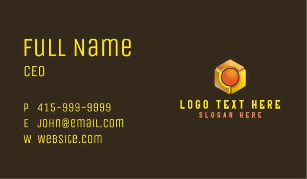 Game Cube Sphere Business Card Design Image Preview