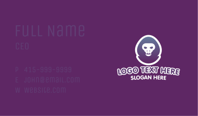 Gradient Skull Hoodie Business Card Image Preview
