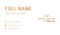 Classic Vintage Wordmark Business Card Image Preview