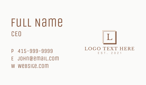 Business Square Letter Business Card Design Image Preview