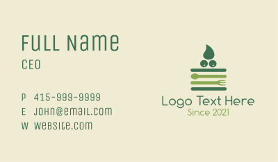 Green Nutrition Meal Business Card
