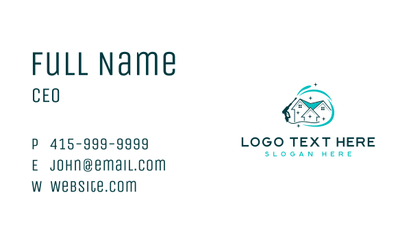 Sparkling Clean Pressure Washer Business Card Design Image Preview