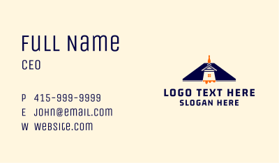 Roofing Paint Brush Business Card Image Preview