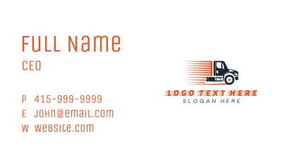 Fast Truck Delivery Business Card Image Preview