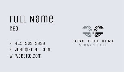 Fancy Decoration Letter G Business Card Image Preview