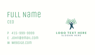 Human Tree Eco Leaves Business Card Image Preview