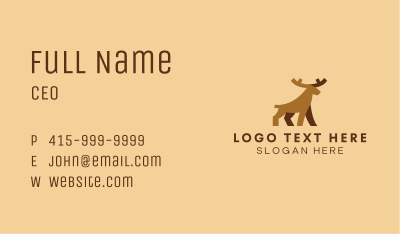 Wild Moose Horn  Business Card Image Preview