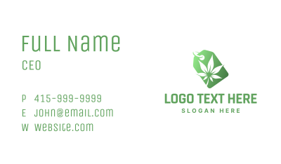 Green Cannabis Store Business Card Image Preview