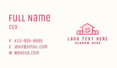 Red Daycare Center  Business Card