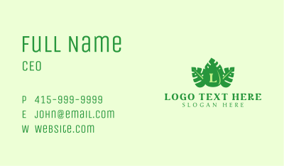 Tropical Leaf Droplet Business Card Image Preview