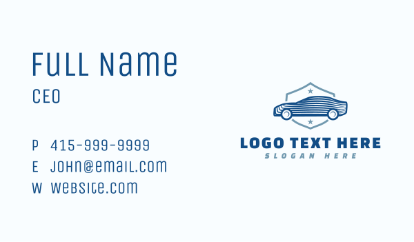 Abstract Transport Car Business Card Design Image Preview
