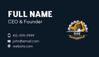 Excavator Backhoe Digger Business Card Image Preview