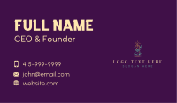 Floral Candle Flame Business Card Design