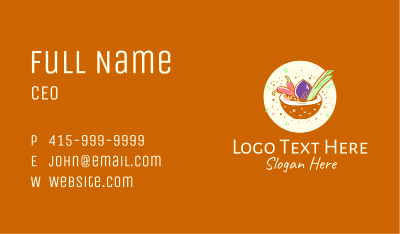 Coconut Ingredients Bowl Business Card