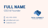 Blue Cloud Arrow Tech Business Card Image Preview