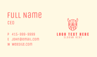 Geometric Red Viking  Business Card Image Preview