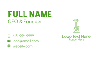 Green Guitar Outline  Business Card Design