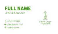 Green Guitar Outline  Business Card Image Preview