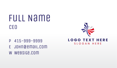 Texas Flag Map Business Card Image Preview