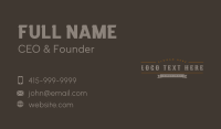 Rustic Bar Wordmark Business Card Image Preview