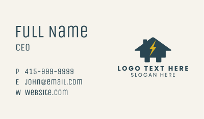 Home Electrical Maintenance Business Card