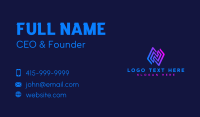 Tech Digital Letter N Business Card Preview