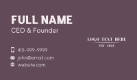 Generic Beauty Wordmark Business Card Image Preview