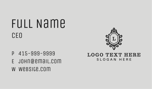 Shield Luxe Boutique Business Card Design Image Preview