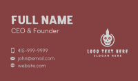 Gray Mohawk Skull Business Card Image Preview