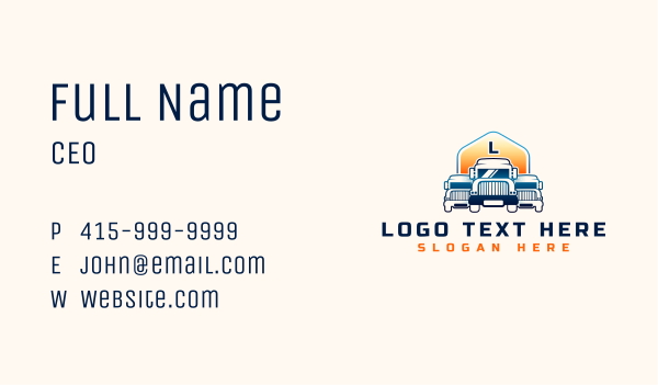 Truck Cargo Vehicle Business Card Design Image Preview
