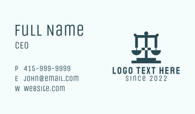 Law Firm Scale  Business Card Image Preview