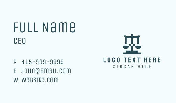 Law Firm Scale  Business Card Design Image Preview