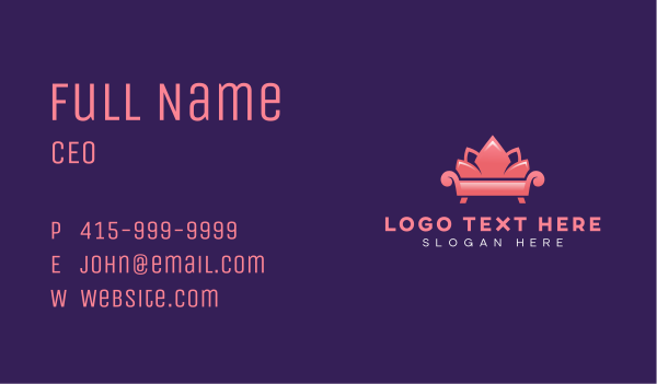 Lotus Furniture Decor Business Card Design Image Preview