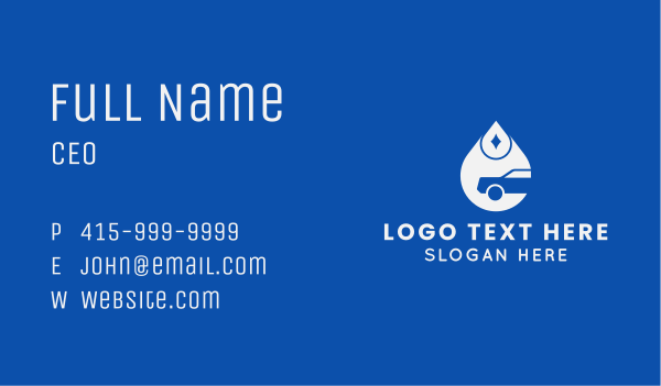 Car Water Droplet  Business Card Design Image Preview