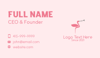 Flamingo Trumpet Player  Business Card Image Preview