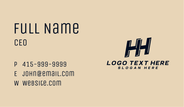 Company Brand Letter H Business Card Design Image Preview