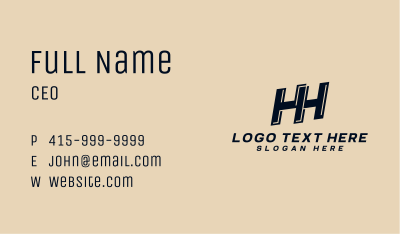 Company Brand Letter H Business Card Image Preview