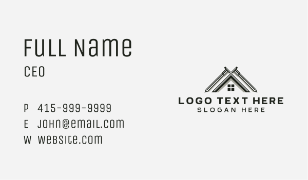 Roof Nail Construction Business Card Design Image Preview