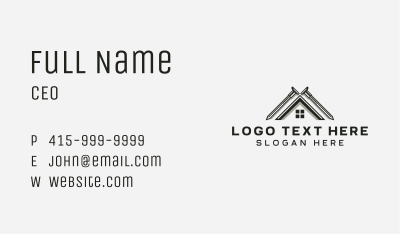 Roof Nail Construction Business Card Image Preview