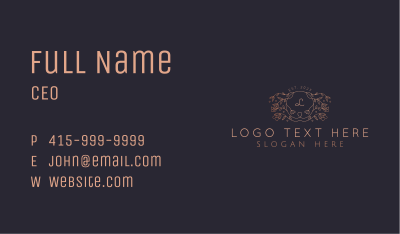 Elegant Floral Beauty Business Card Image Preview