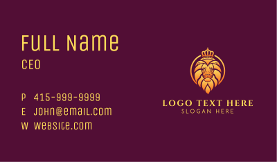 Royalty Lion Circle Business Card Image Preview