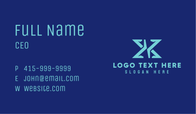 Gamer Letter X Business Card Image Preview