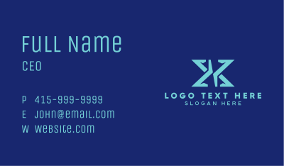 Gamer Letter X Business Card Image Preview